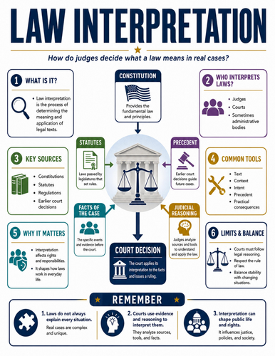 Law Interpretation I Educational Poster