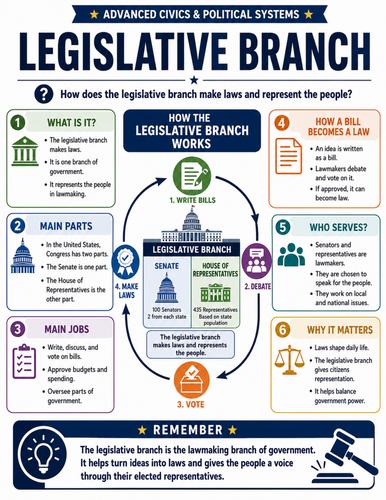Legislative Branch I Educational Poster
