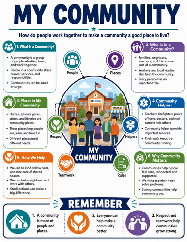 My Community I Educational Poster