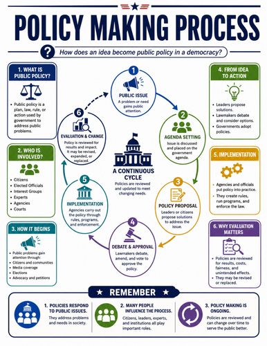 Policy Making Process I Educational Poster