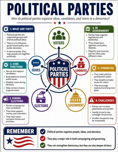 Political Parties I Educational Poster