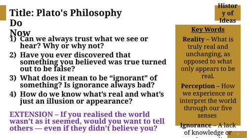 Plato's Philosophy