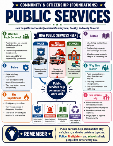 Public Services I Educational Poster