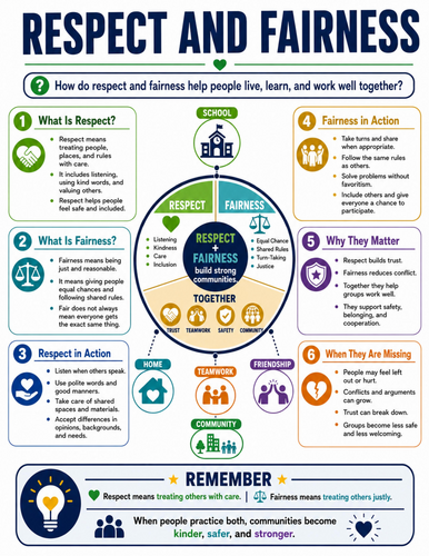 Respect and Fairness I Educational Poster