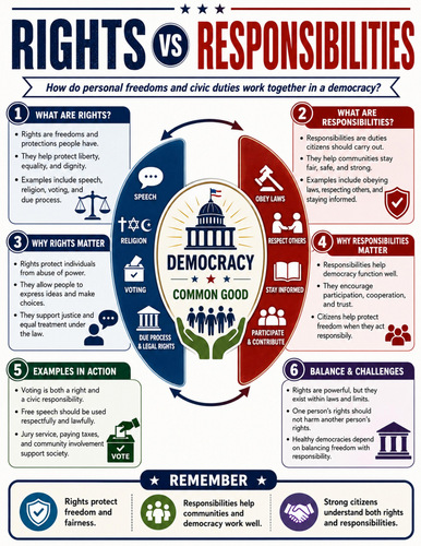 Rights vs Responsibilities I Educational Poster