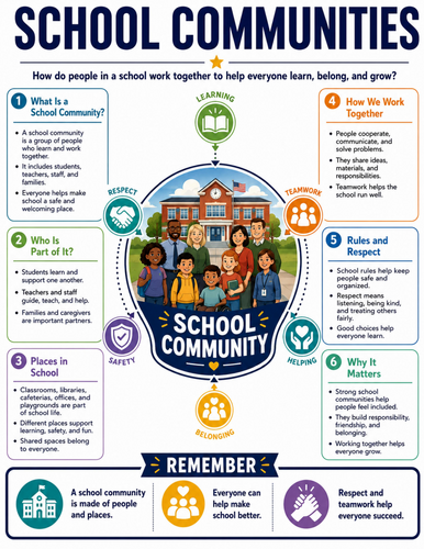 School Communities I Educational Poster