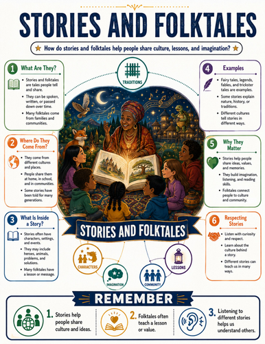Stories and Folktales I Educational Poster