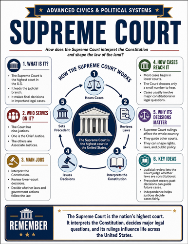 Supreme Court I Educational Poster