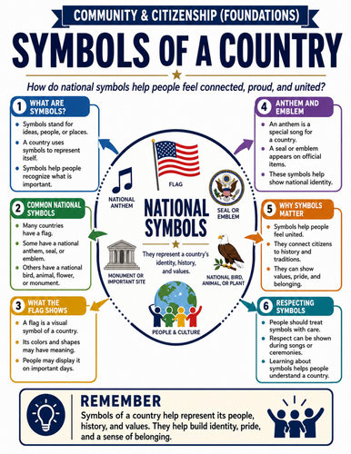 Symbols of a Country I Educational Poster