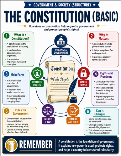 The Constitution I Educational Poster