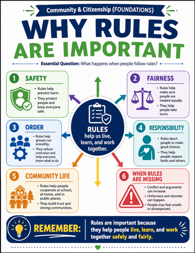 Why Rules are Important I Educational Poster