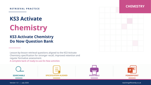 KS3 Activate Chemistry Do Now Questions and Answers