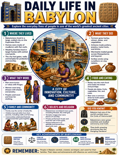 Daily  Life in Babylon_ I Educational Poster