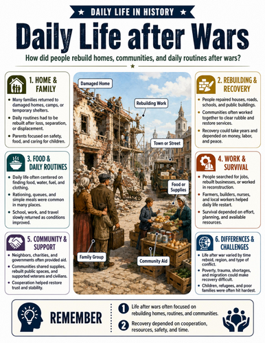 Daily Life after Wars I Educational Poster