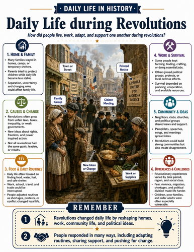 Daily Life during Revolutions I Educational Poster