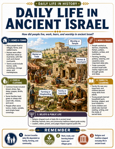 Daily Life in Ancient Israel I Educational Poster