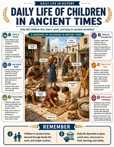 Daily Life in Ancient Times I Educational Poster