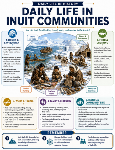 Daily Life in Inuit Communities I Educational Poster