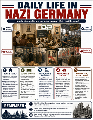 Daily Life in Nazi Germany I Educational Poster