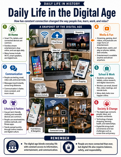 Daily Life in the Digital Age I Educational Poster