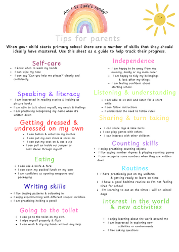 Are you ready for school checklist