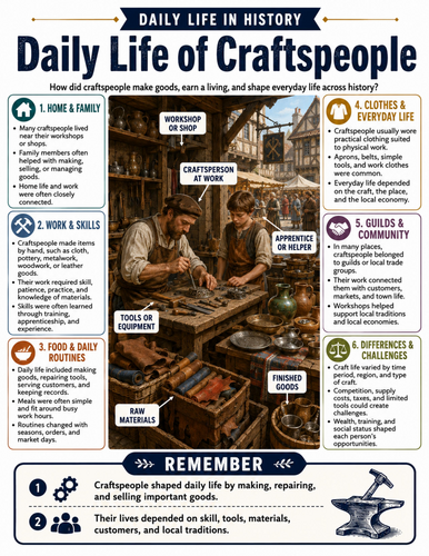 Daily Life of Craftspeople I Educational Poster
