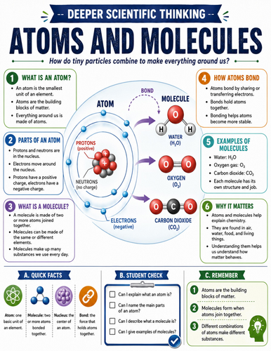 Atoms and Molecules I Educational Poster