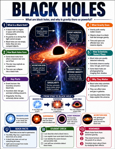 Black Holes I Educational Poster
