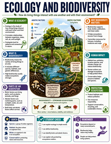 Ecology and Biodiversity I Educational Poster