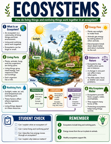 Ecosystems I Educational Poster