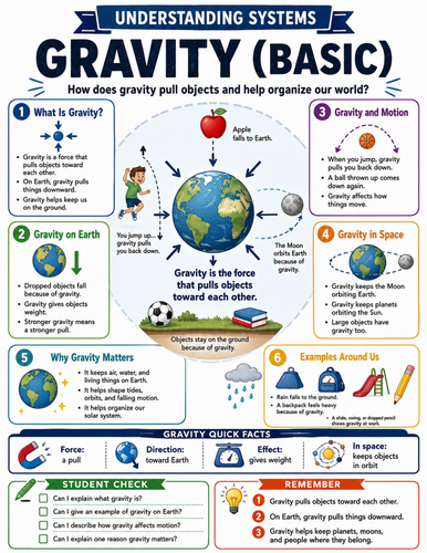 Gravity I Educational Poster