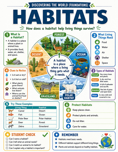 Habitats I Educational Poster