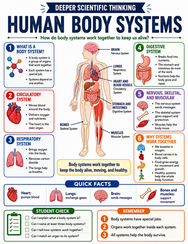 Human Body Systems I Educational Poster