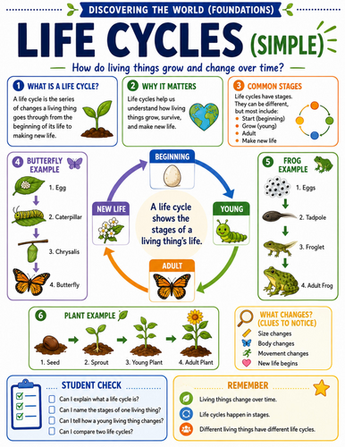 Life Cycles I Educational Poster