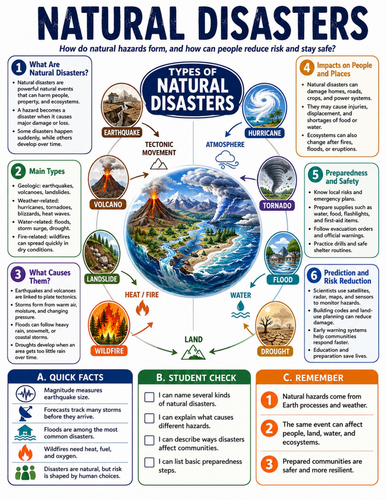 Natural Disasters I Educational Poster