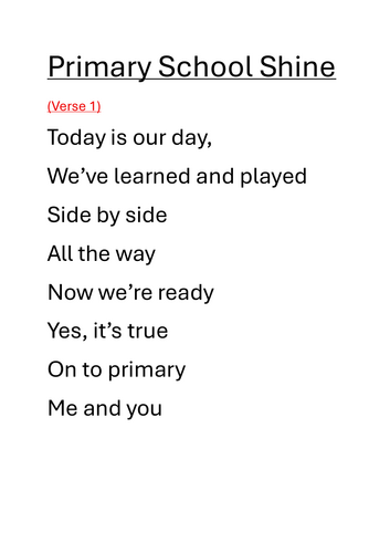 Preschool Graduation Song