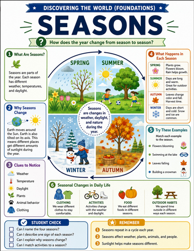 Seasons I Educational Poster