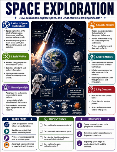 Space Exploration I Educational Poster