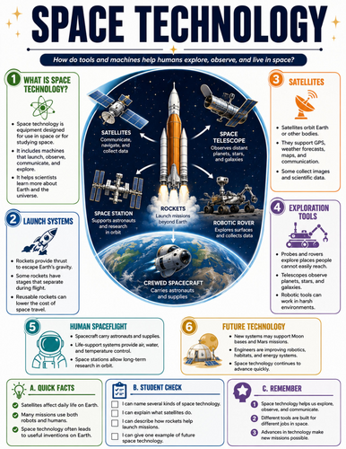 Space Technology I Educational Poster