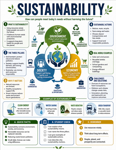 Sustainability I Educational Poster