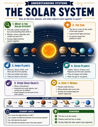 The Solar System I Educational Poster
