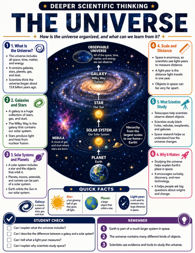 The Universe I Educational Poster