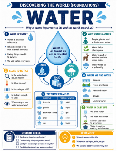 Water I Educational Poster