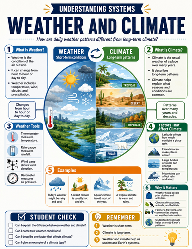 Weather and Climate I Educational Poster