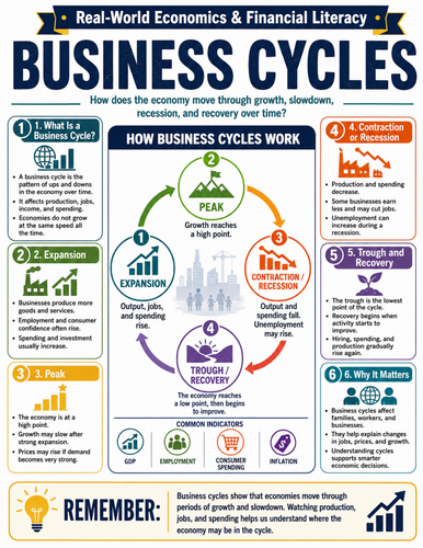 Business Cycles I Educational Poster