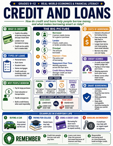 Credit and Loans I Educational Poster