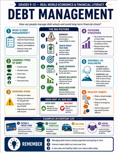 Debt Management I Educational Poster