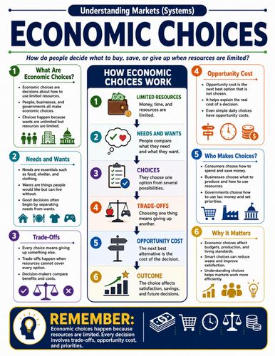 Economic Choices I Educational Poster