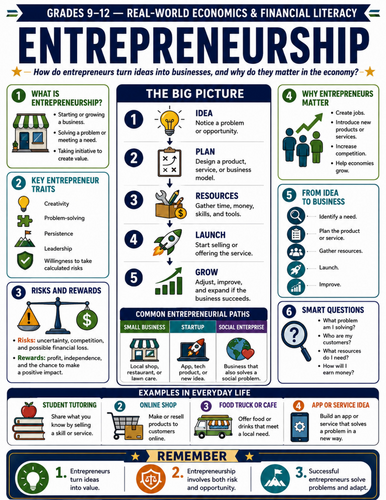 Entrepreneurship I Educational Poster