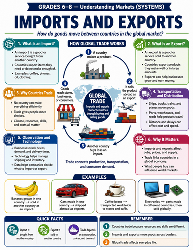 Imports and Exports I Educational Poster